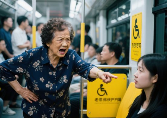 大婶怒骂拒让座女子10天后孙女保研资格公布导师到访她哭求挽回